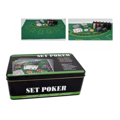 POKER SET ΜΕΤΑΛΛΙΚΟ ΚΟΥΤΙ TΣΟΧΑ/ΜΑΡΚΕΣ/2 ΤΡΑΠΟΥΛΕΣ