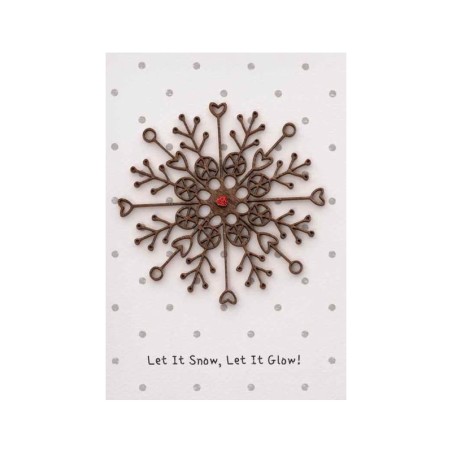 ΕΥΧΕΤΗΡΙΑ ΚΑΡΤΑ "LET IT SNOW, LET IT GLOW!" ΧΙΟΝΟΝΙΦΑΔΑ