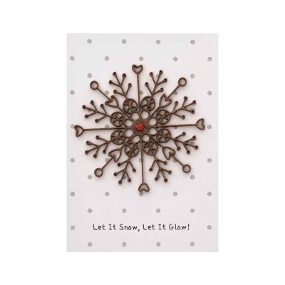 ΕΥΧΕΤΗΡΙΑ ΚΑΡΤΑ "LET IT SNOW, LET IT GLOW!" ΧΙΟΝΟΝΙΦΑΔΑ