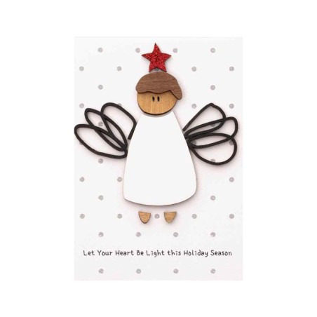 ΕΥΧΕΤΗΡΙΑ ΚΑΡΤΑ "LET YOUR HEART BE LIGHT THIS SEASON" ΑΓΓΕΛΑΚΙ