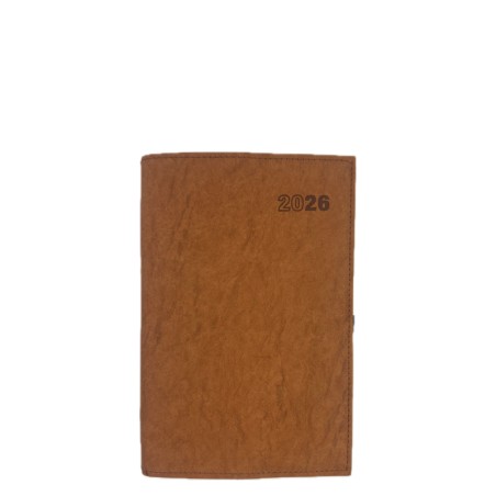 ΗΜΕΡΟΛΟΓΙΟ ΗΜΕΡΗΣΙΟ 2026 12x17cm ΜΕ ΘΗΚΗ CROCK+ΘΗΚΗ ΓΙΑ ΣΤΥΛΟ TOBACCO