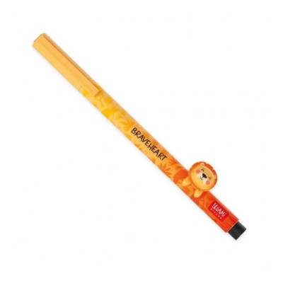ΣΤΥΛΟ GEL 0.5mm LEGAMI ΔΙΑΚΟΣΜΗΤΙKO ΖΩΑΚΙ LOVELY FRIENDS LION ΜΑΥΡΗ ΓΡΑΦΗ 