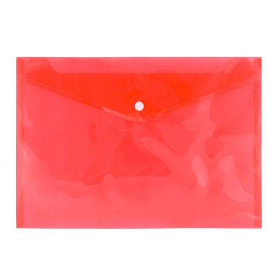ΦΑΚΕΛΟΣ PP ΜΕ ΚΟΥΜΠΙ BLACKRED Α4 32Χ23.5cm TRANSPARENT KOKKINO