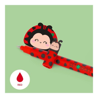 ΣΤΥΛΟ GEL 0.7mm ΜΕ ΓΟΜΑ LEGAMI LADY BUG KOKKINO ΜΕΛΑΝΙ