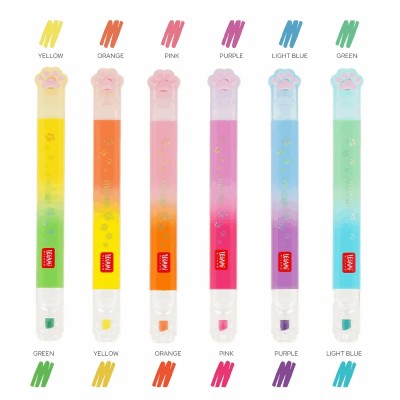 LEGAMI ΣΕΤ HIGHLIGHTERS MEOW DUAL-TIP PASTEL-NEON