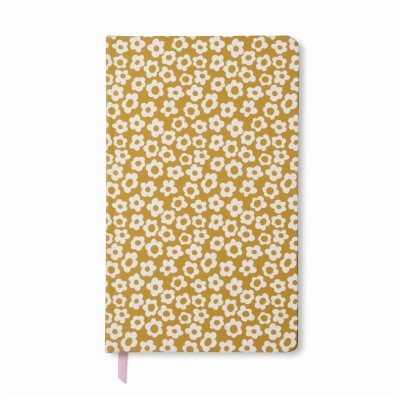 ΣΗΜΕΙΩΜΑΤΑΡΙΟ DESIGNWORKS INK SOFT TOUCH 13X21 ΡΙΓΕ 240ΣΕΛ. OCHRE GROOVY FLORAL