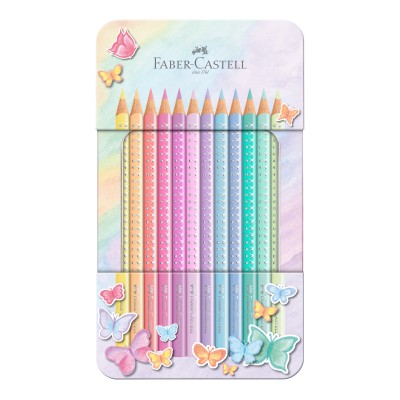 Μεταλλική Κασετίνα Faber Castell Ξυλομπογιές Sparkle Pastel