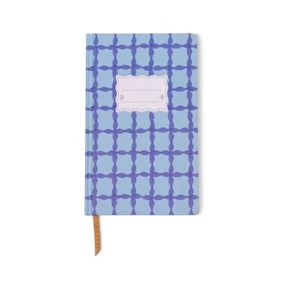 ΣΗΜΕΙΩΜΑΤΑΡΙΟ 13Χ21cm 240σελ. ΡΙΓΕ TULIP JOURNAL-BLUE LATTICE