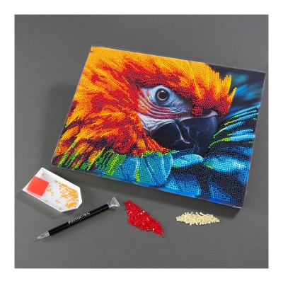 DIAMANTINY ΨΗΦΙΔΩΤΟ GEMS DIAMOND PAINTING QUADRO ΠΟΥΛΙΑ-ΠΑΠΑΓΑΛΟΣ