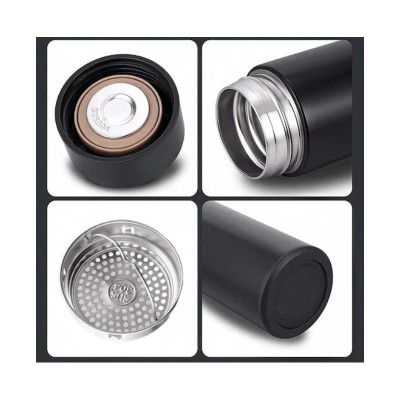 ΘΕΡΜΟΣ ΑΝΟΞΕΙΔΩΤΟ VALVORO ΘΕΡΜΟΚΡΑΣΙΑ LED 500ml ΜΑΥΡΟ