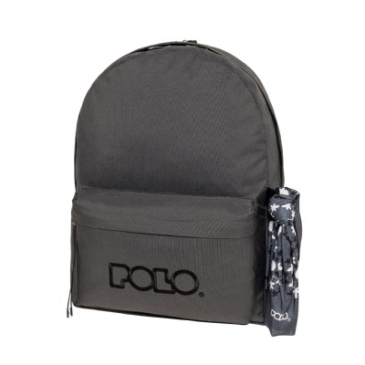 POLO ΣΑΚΙΔΙΟ ΠΛΑΤΗΣ ORIGINAL SCARF 1ΘΗΚΗ TITANIUM/BLACK(2620)