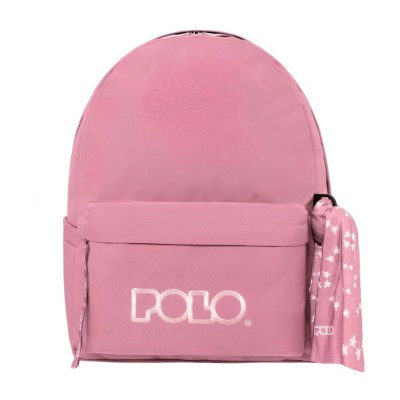 POLO ΣΑΚΙΔΙΟ ΠΛΑΤΗΣ ORIGINAL SCARF 1ΘΗΚΗ ΡΟΖ(3938)