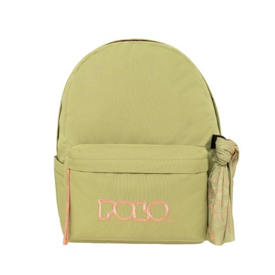 POLO ΣΑΚΙΔΙΟ ΠΛΑΤΗΣ ORIGINAL SCARF 1ΘΗΚΗ LIGHT GREEN/PINK(6139)