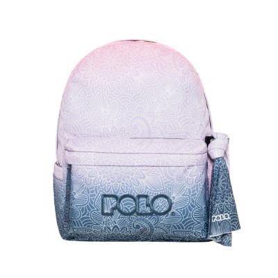 POLO ΣΑΚΙΔΙΟ ΠΛΑΤΗΣ ORIGINAL DOUBLE SCARF 2Θ GRADIENT PINK/BLUE(8412)