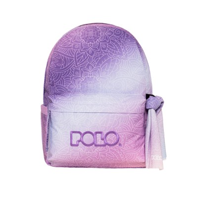 POLO ΣΑΚΙΔΙΟ ΠΛΑΤΗΣ ORIGINAL DOUBLE SCARF 2Θ GRADIENT PINK/PURPLE(8411)