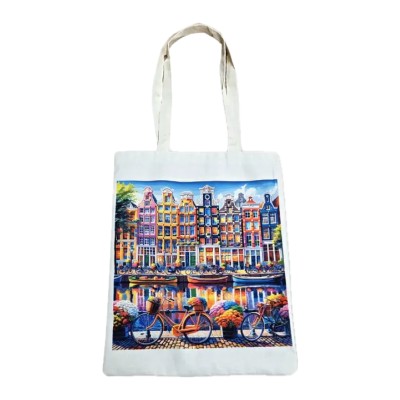 ΤΣΑΝΤΑ CANVAS 30X40 COLORFUL CITY