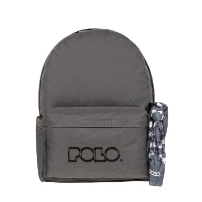 ΣΑΚΙΔΙΟ ΠΛΑΤΗΣ POLO ORIGINAL DOUBLE SCARF 2 ΘΗΚΕΣ TITANIUM-BLACK(2620)
