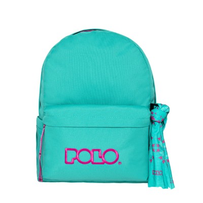 ΣΑΚΙΔΙΟ ΠΛΑΤΗΣ POLO ORIGINAL DOUBLE SCARF 2 ΘΗΚΕΣ CYAN/DARK FUCKSIA(5644)