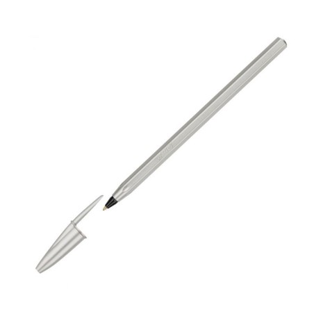 ΣΤΥΛΟ BIC CRISTAL GLACE 1.0mm ΑΣΗΜΙ (BLACK INK)