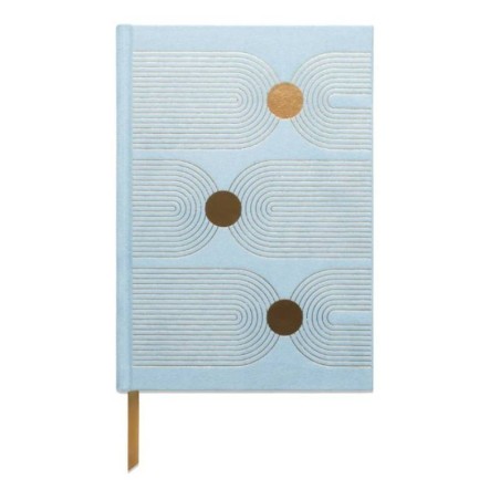 ΣΗΜΕΙΩΜΑΤΑΡΙΟ DESIGNWORKS INK Α5 160ΣΕΛ.ΡΙΓΕ SUEDE CLOTH ARCH DOT BLUE