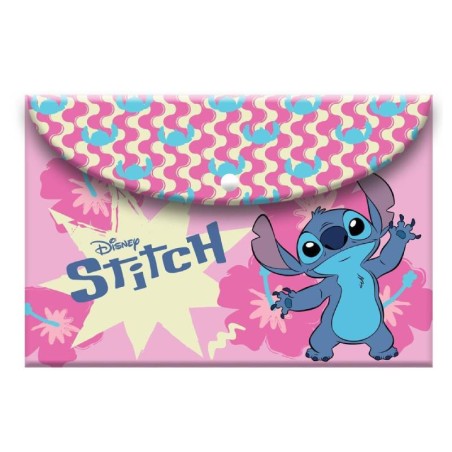 ΦΑΚΕΛΟΣ ΚΟΥΜΠΙ Α4  STITCH ΡΟΖ