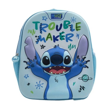 ΤΣΑΝΤΑ ΠΛΑΤΗΣ ΝΗΠΙΟΥ 26Χ10Χ32 1ΘΗΚΗ 3D EVA LILO AND STITCH TROUBLE MAKER