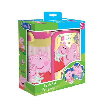 ΣΕΤ ΦΑΓΗΤΟΔΟΧΕΙΟ PP 800ml&ΠΑΓΟΥΡΙ PP 500ml PEPPA THE PIG
