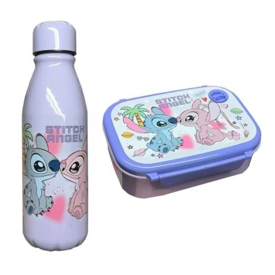 ΣΕΤ ΦΑΓΗΤΟΔΟΧΕΙΟ PP 800ml&ΠΑΓΟΥΡΙ ΑΛΟΥΜΙΝΙΟΥ 500ml STITCH&ANGEL