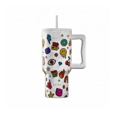 ESTIA ΘΕΡΜΟΣ STRAW TUMBLER XL StA 900ml URBAN VIBES(41540)