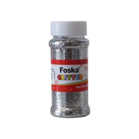 GLITTER ΣΚΟΝΗ FOSKA "ΑΛΑΤΙΕΡΑ" 60γρ. ΑΣΗΜΙ