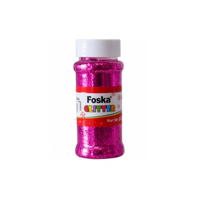 GLITTER ΣΚΟΝΗ FOSKA "ΑΛΑΤΙΕΡΑ" 60γρ. ΦΟΥΞΙΑ