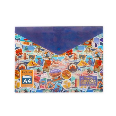 LEGAMI ΦΑΚΕΛΟΣ ΜΕ ΚΟΥΜΠΙ Α4 21Χ29.7cm TRAVEL STICKERS