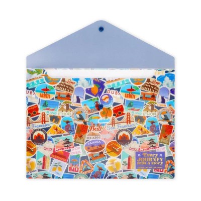 LEGAMI ΦΑΚΕΛΟΣ ΜΕ ΚΟΥΜΠΙ Α4 21Χ29.7cm TRAVEL STICKERS