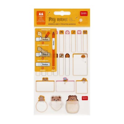 LEGAMI ΑΥΤΟΚΟΛΛΗΤΕΣ ΕΤΙΚΕΤΕΣ SET OF 66 TEDDY BEAR