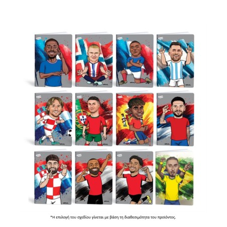 ΤΕΤΡΑΔΙΟ ΚΑΡΦ. Α4 40Φ. SOFT COVER FOOTBALL ICONS ΔΙΑΦ.ΣΧ.(ΤΥΧ.ΕΠΙΛ.ΣΧ.)