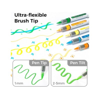 OHUHU ΑΚΡΥΛΙΚΟΙ ΜΑΡΚΑΔΟΡΟΙ BRUSH 24τμχ.