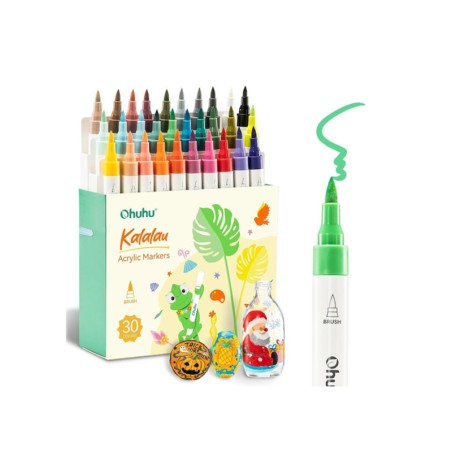 OHUHU KALALAU ΑΚΡΥΛΙΚΟΙ ΜΑΡΚΑΔΟΡΟΙ BRUSH 30τμχ.