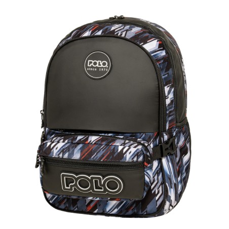 POLO ΣΑΚΙΔΙΟ ΠΛΑΤΗΣ ZIPPY BLUE LINES(8444)