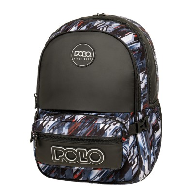 POLO ΣΑΚΙΔΙΟ ΠΛΑΤΗΣ ZIPPY BLUE LINES(8444)