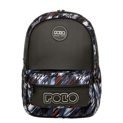 POLO ΣΑΚΙΔΙΟ ΠΛΑΤΗΣ ZIPPY BLUE LINES(8444)