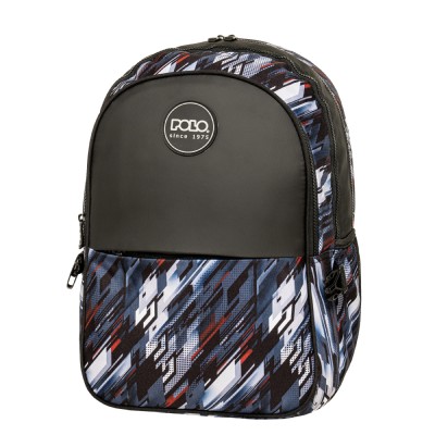 POLO ΣΑΚΙΔΙΟ ΠΛΑΤΗΣ ZIPPY BLUE LINES(8444)
