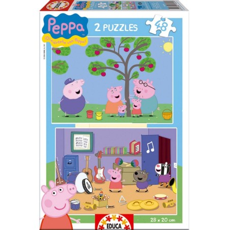 PUZZLE EDUCA 2X48 PEPPA PIG