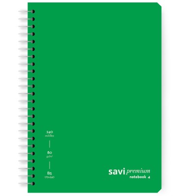 ΤΕΤΡΑΔΙΟ ΣΠΙΡΑΛ B5 4Θ 120Φ SAVI PREMIUM ΔΙΑΦ ΧΡ.(ΤΥΧ.ΕΠΙΛ.ΧΡ.)