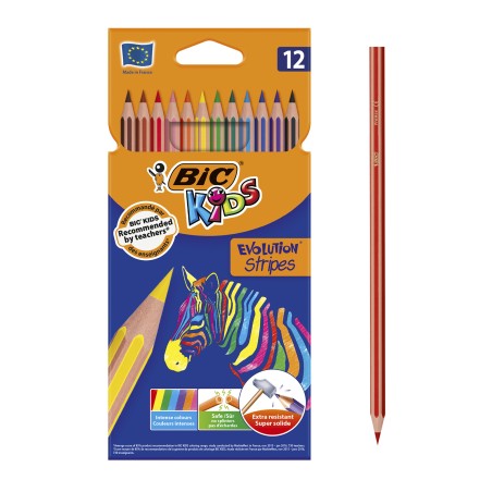 ΞΥΛΟΜΠΟΓΙΕΣ BIC EVOLUTION STRIPES 12τμχ